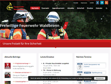 Tablet Screenshot of feuerwehr-waldbronn.de